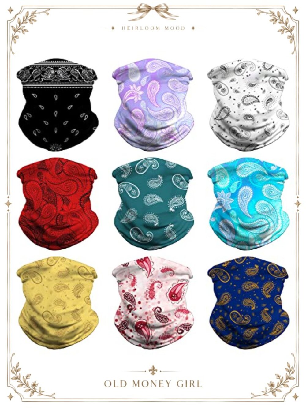 Microfiber Neck Gaiter Face Cover Balaclava UV Protection Sport Headband